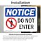 Signmission Do Not Enter OSHA Notice Sign, Vinyl Decal, 10in W x 7in L, 2PK OS-2PACK-NS-D-710-L-15437 - alternate 2